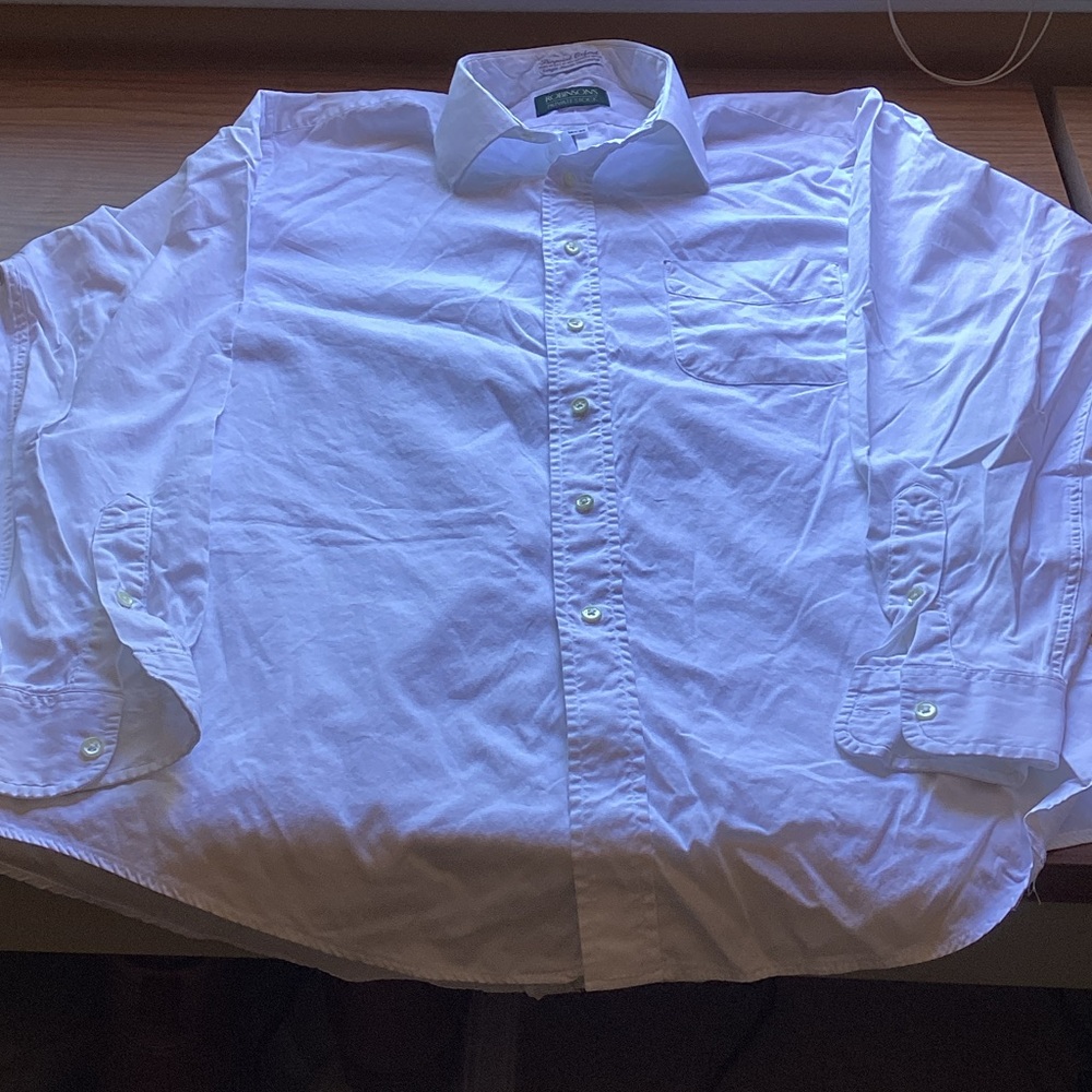 Elegant White Men's Button-Down Shirt